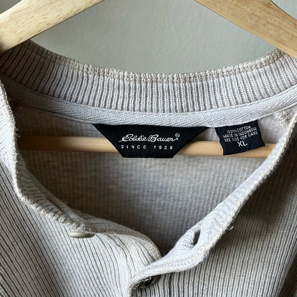 EDDIE BAUER Crewneck Button Pullover Sweatshirt Size XL - Picture 5 of 6